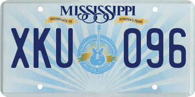 MS license plate XKU096