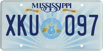 MS license plate XKU097