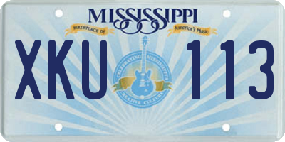 MS license plate XKU113