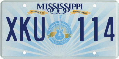 MS license plate XKU114