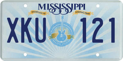 MS license plate XKU121