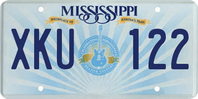 MS license plate XKU122