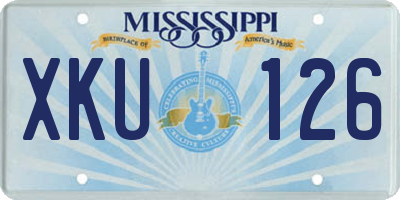 MS license plate XKU126