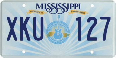 MS license plate XKU127