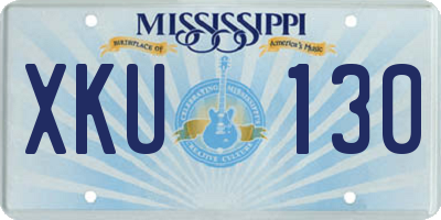 MS license plate XKU130