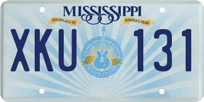 MS license plate XKU131