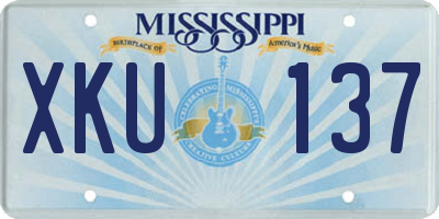 MS license plate XKU137