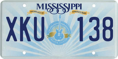 MS license plate XKU138