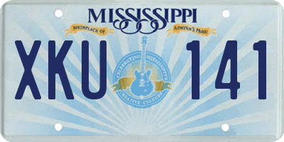 MS license plate XKU141