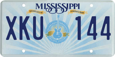 MS license plate XKU144