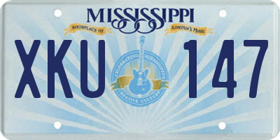 MS license plate XKU147