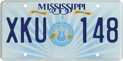 MS license plate XKU148