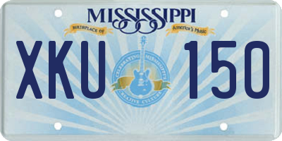 MS license plate XKU150