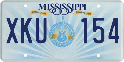 MS license plate XKU154