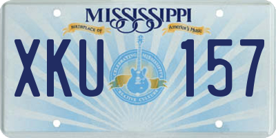 MS license plate XKU157