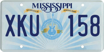 MS license plate XKU158