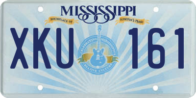 MS license plate XKU161