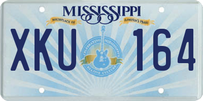 MS license plate XKU164