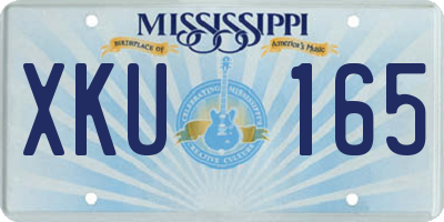 MS license plate XKU165