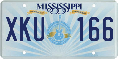 MS license plate XKU166