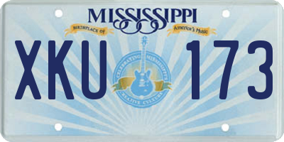 MS license plate XKU173