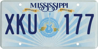MS license plate XKU177