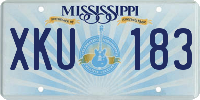 MS license plate XKU183
