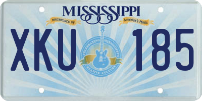 MS license plate XKU185