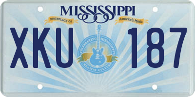 MS license plate XKU187