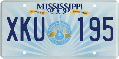 MS license plate XKU195