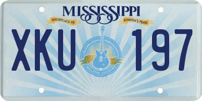 MS license plate XKU197