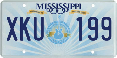 MS license plate XKU199