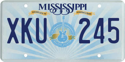 MS license plate XKU245
