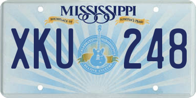 MS license plate XKU248