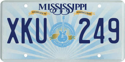 MS license plate XKU249