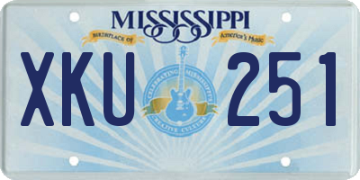 MS license plate XKU251