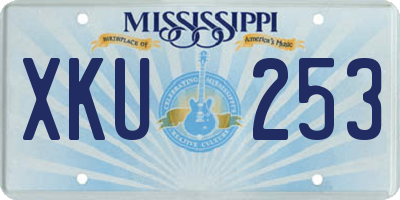 MS license plate XKU253