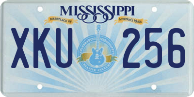 MS license plate XKU256