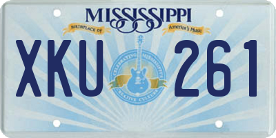 MS license plate XKU261