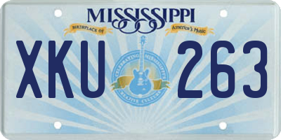 MS license plate XKU263