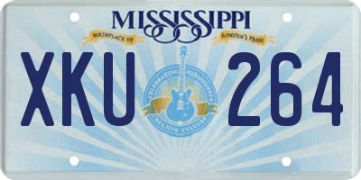 MS license plate XKU264