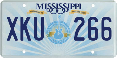 MS license plate XKU266