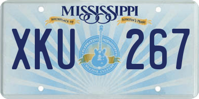 MS license plate XKU267