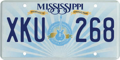 MS license plate XKU268