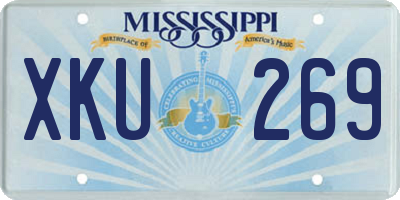MS license plate XKU269