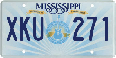 MS license plate XKU271