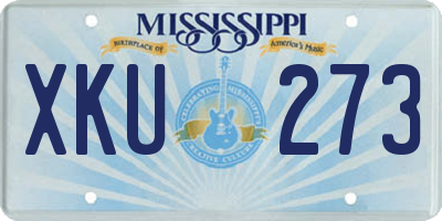 MS license plate XKU273
