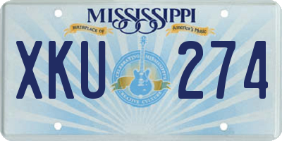 MS license plate XKU274