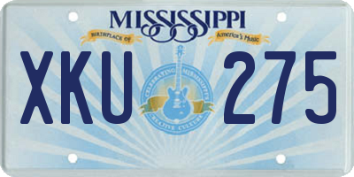 MS license plate XKU275