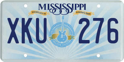 MS license plate XKU276